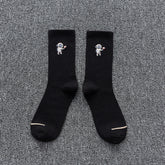 Embroidered Cotton Socks Astronaut All-Match Sports Socks